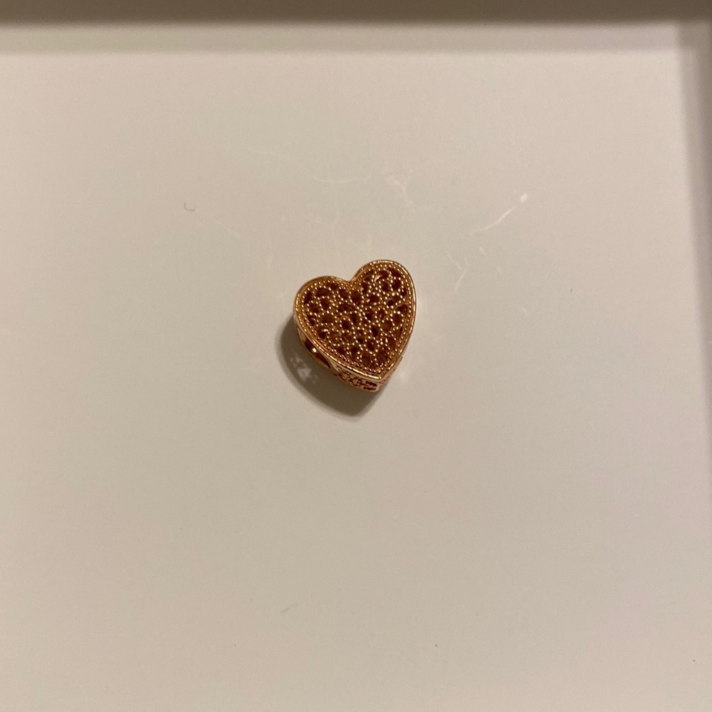 Authentic PANDORA Rose Gold Heart Charm